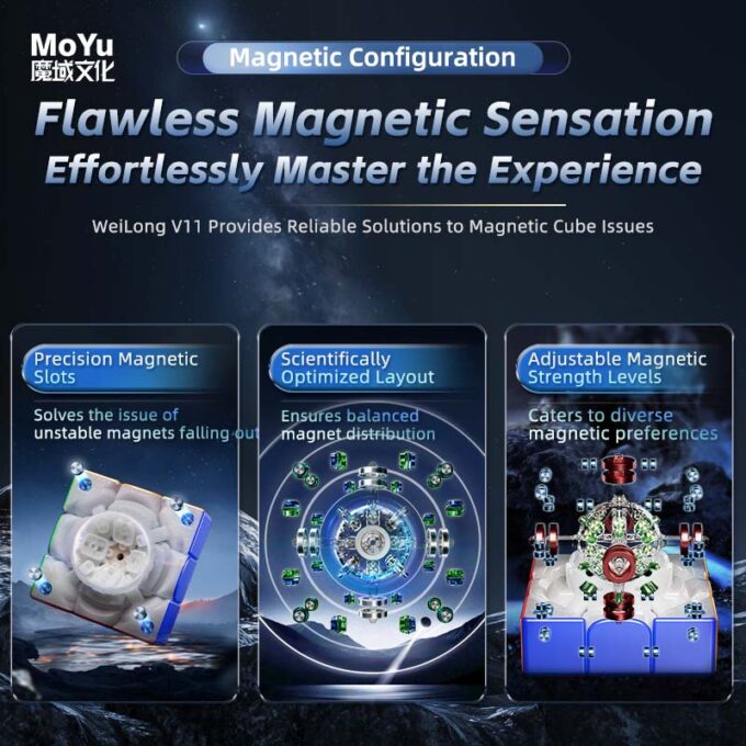 MoYu WeiLong WRM V11 3x3 Maglev 20 Aimants Ball-Core UV